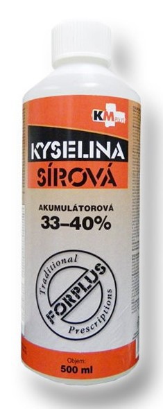 Kyselina sírová akumul. 0,5l | Ředidla a technické kapaliny Kyselina sírová akumul. 0,5l | Ředidla a technické kapaliny